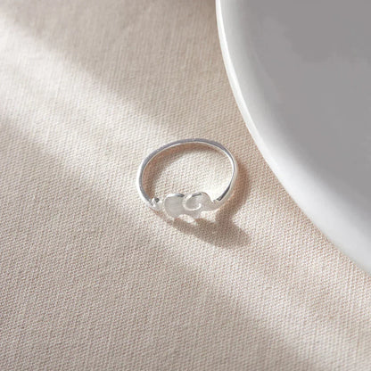 Elephant Silver Ring