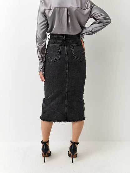 Denim Maxi Skirt