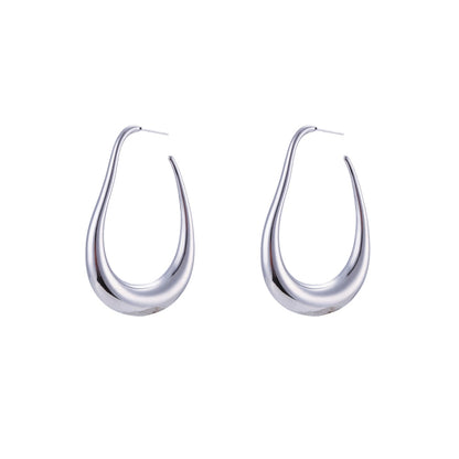 Unique exaggerated hollow hoop earrings for women