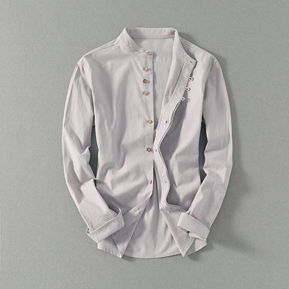 Chris Cotton Linen Long Sleeve Shirt Men