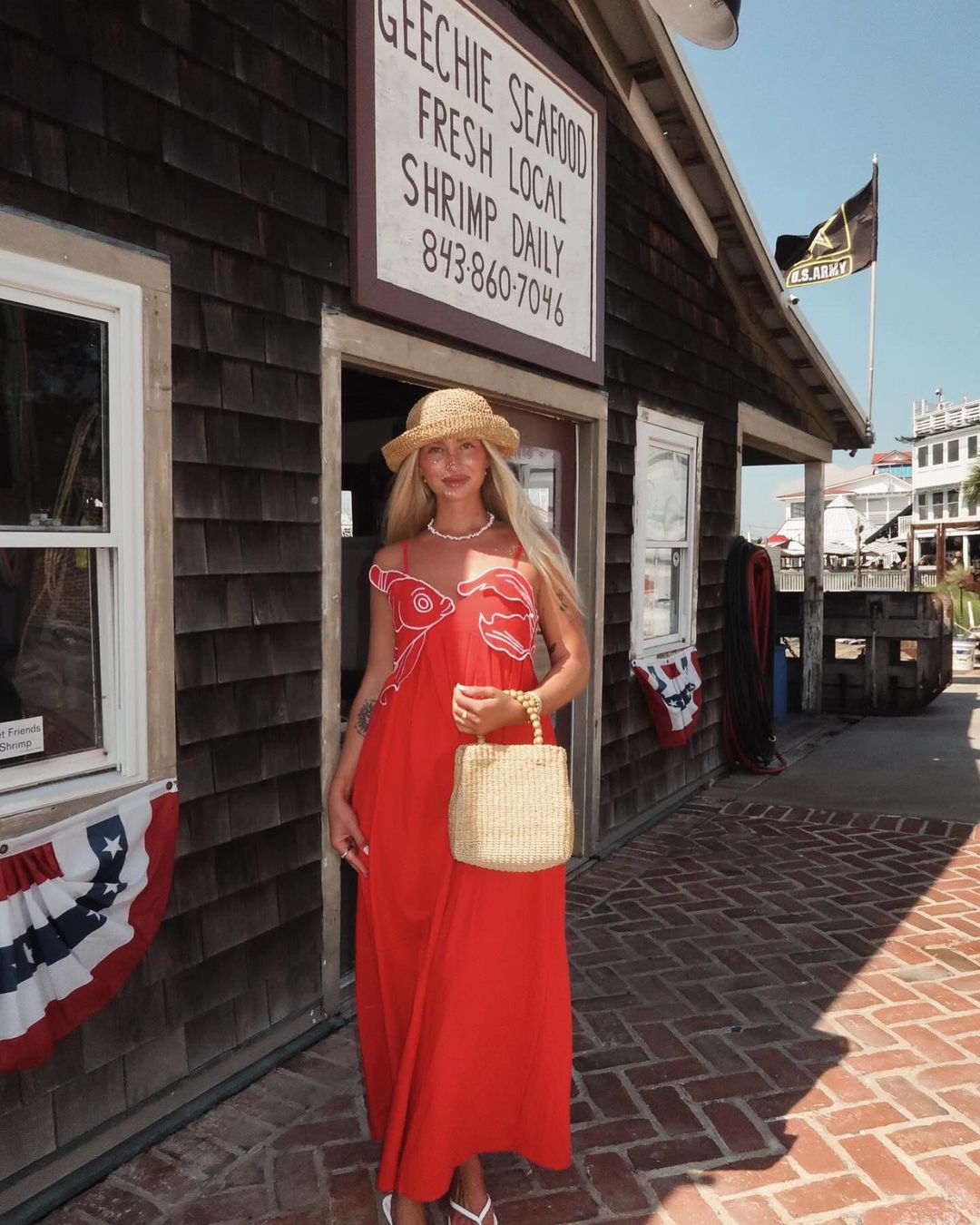 Red Embroidery Dress