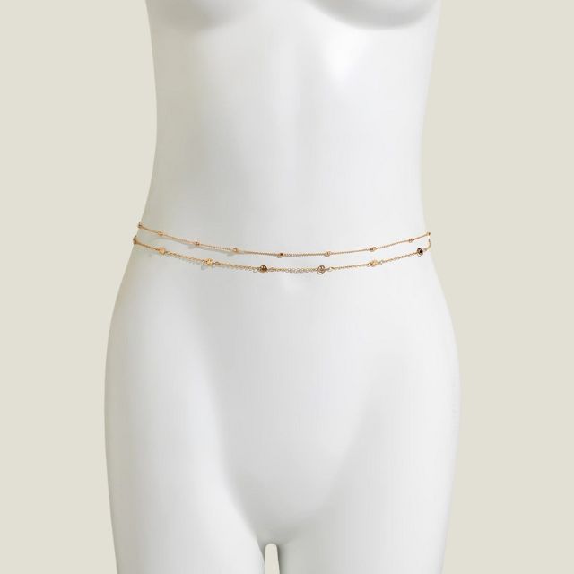 Simple waist belt with snake chain